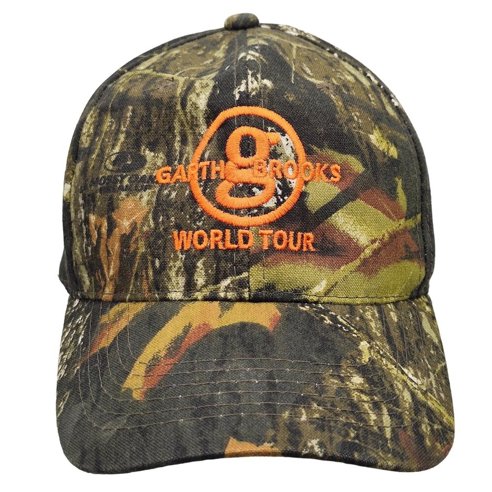 Garth Brooks World Tour Camo Embroidered Strapback Cap Hat Country Music
